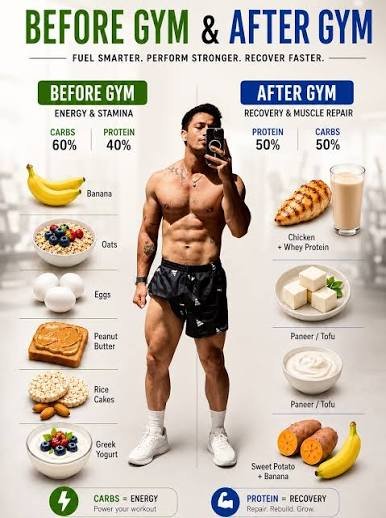 Makanan Apa yang Baik Sebelum dan Sesudah Gym ?